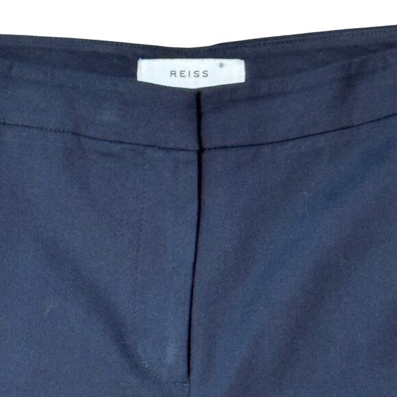 Reiss Darlas Skinny Mid Rise Zip-Hem Cropped Trousers Pants Blue Women's Size 4 - Picture 2 of 13